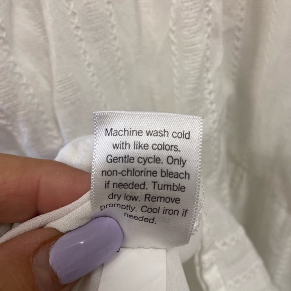 Sonoma Large eyelet White Smocked Midi Sundress with Flutter Sleeves - Picture 8 of 8